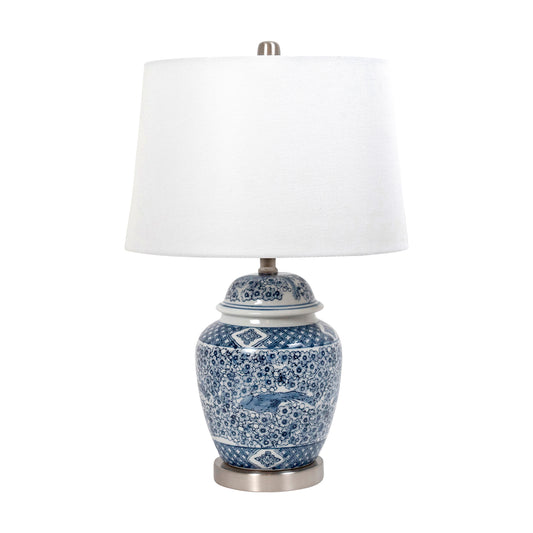 Blue & White Table/Bedside Lamp