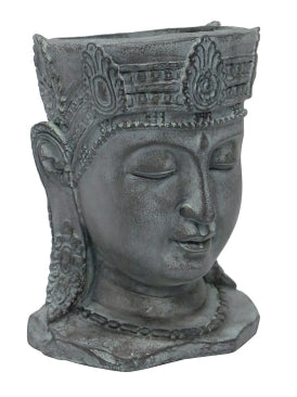 Buddha Head Grey planter 21cm x 19cm