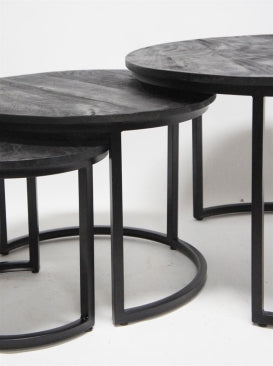 SET OF 3 BETTY COFFEE TABLES - BLACK