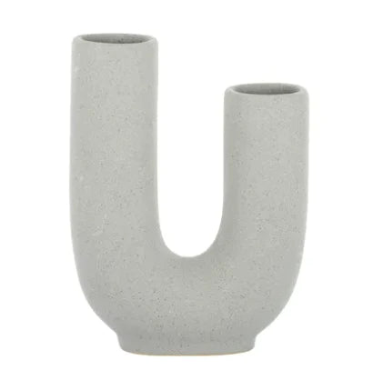 Tobi Ceramic Vase 14.5x5.5x19.5cm Grey