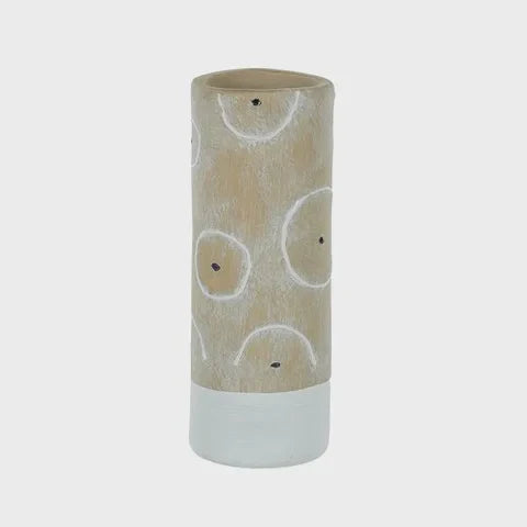 Sierra Ceramic Vase 6x16cm Natural & White